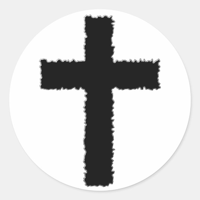 Sticker Rond croix déchirée (Devant)