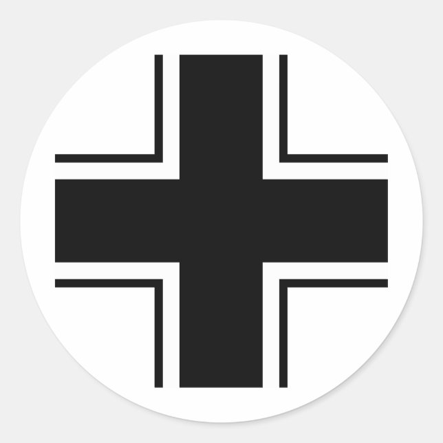 Sticker Rond Croix des Balkans noirs de Luftwaffe (Devant)