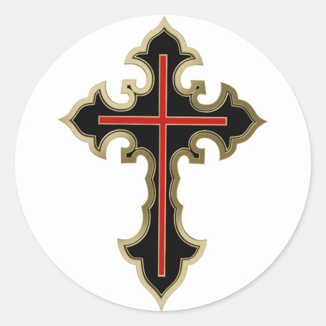 Sticker Rond Croix d'or (Devant)
