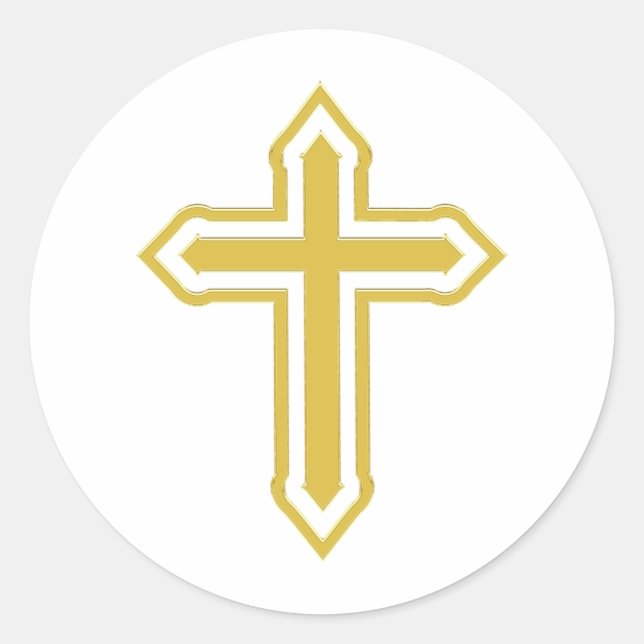 Sticker Rond Croix d'or (Devant)
