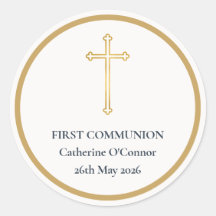 Croix dorée de première communion
