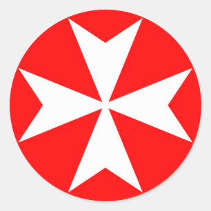 Sticker Rond Croix maltaise
