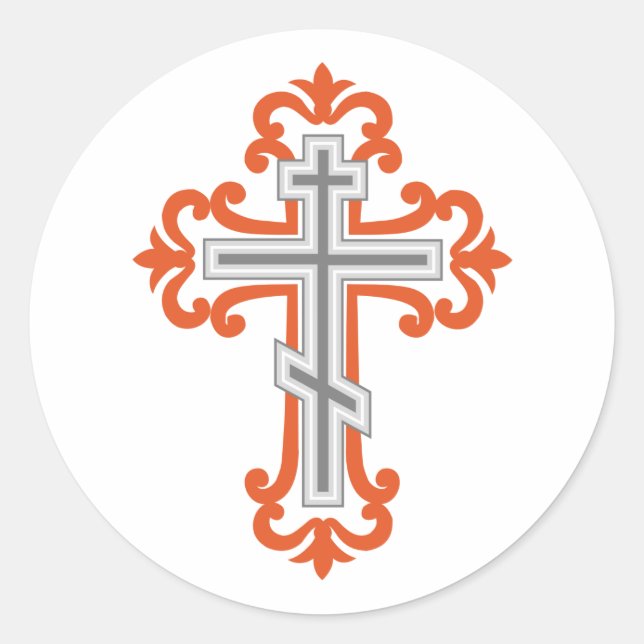 Sticker Rond Croix orthodoxe (Devant)