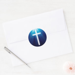 Sticker Rond Croix religieuse Christian