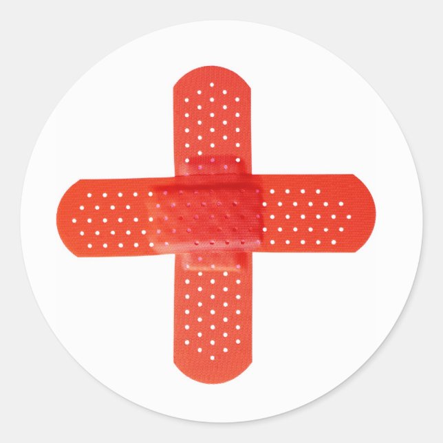 Sticker Rond Croix rouge (Devant)