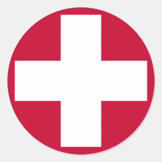 Sticker Rond Croix Rouge Produits & Designs !