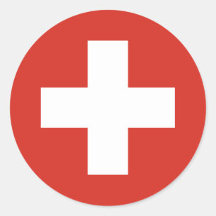 Sticker Rond Croix-Rouge suisse