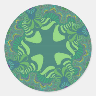 Sticker Rond Croix verte