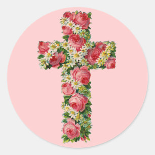 Sticker Rond Croix vintage