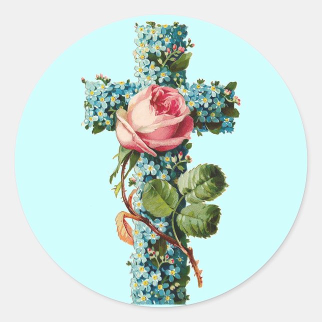 Sticker Rond Croix vintage (Devant)