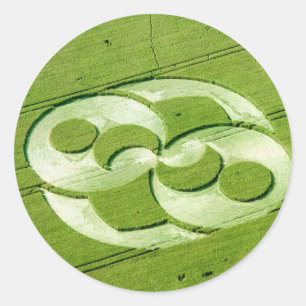 Sticker Rond Crop Circle Julia Set Château de Liddington 1996