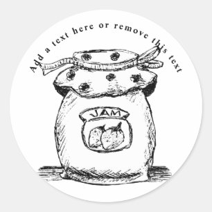 Sticker Rond Croquis Jam Jar