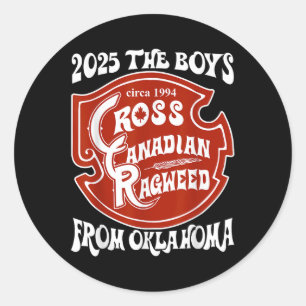 Sticker Rond Cross Canadian Ragweed The Boys From Oklahoma Conc