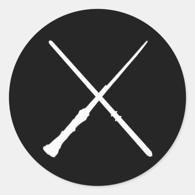 Sticker Rond Crossed wands (Devant)