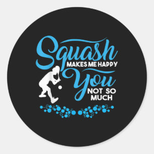 Sticker Rond Crossminton Racquetball Speed Badminton Player Squ