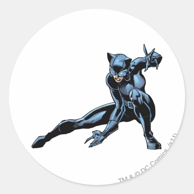 Sticker Rond Croupes de Catwoman (Devant)