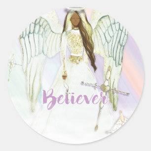 Sticker Rond Croyant