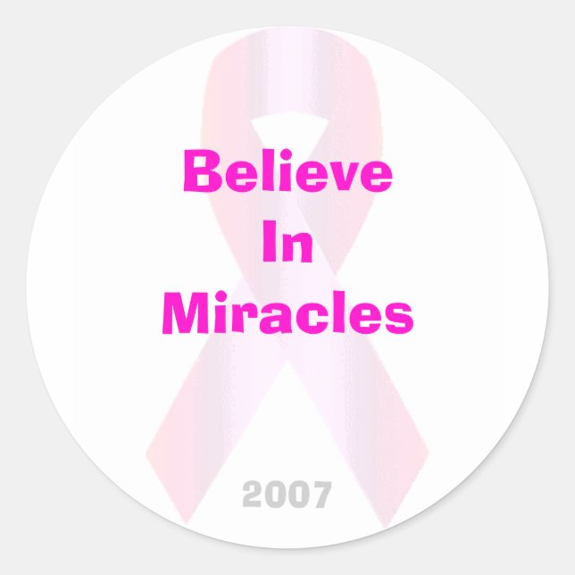 Sticker Rond Croyez En L'Autocollant Miracles (Devant)
