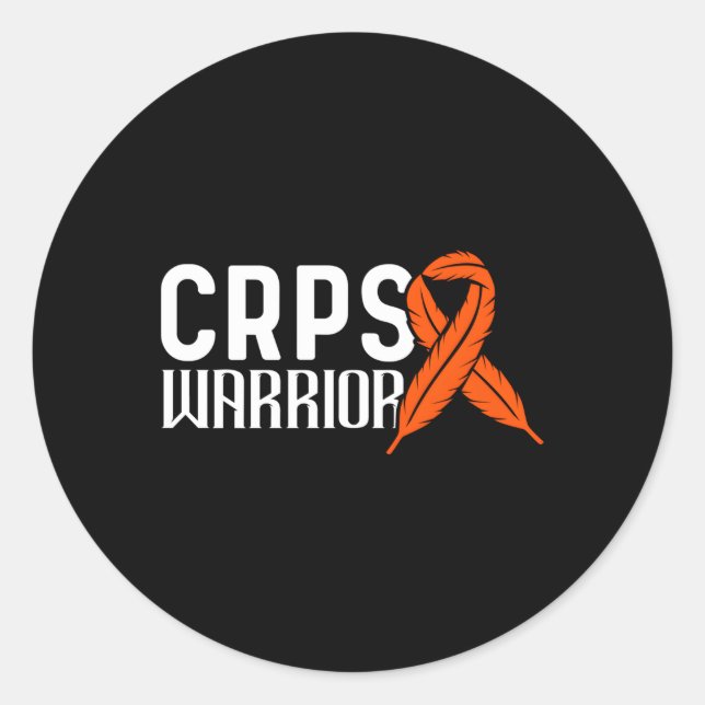Sticker Rond Crps Guerrier Orange Ribbon Crps Sensibilisation (Devant)