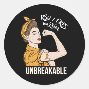 Sticker Rond Crps Rsd Crps de sensibilisation Crps Guerrier inc