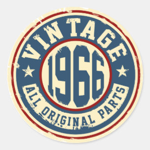 Sticker Rond Cru 1966 toutes les pièces d'original