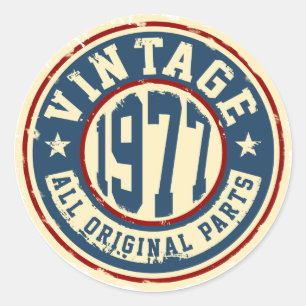 Sticker Rond Cru 1977 toutes les pièces d'original