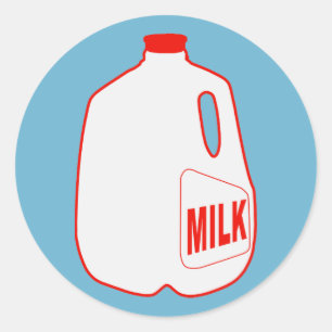 Sticker Rond Cruche de lait