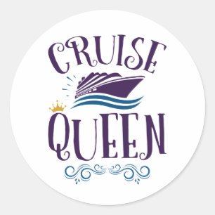 Sticker Rond Cruise Queen Cute Crute Femmes