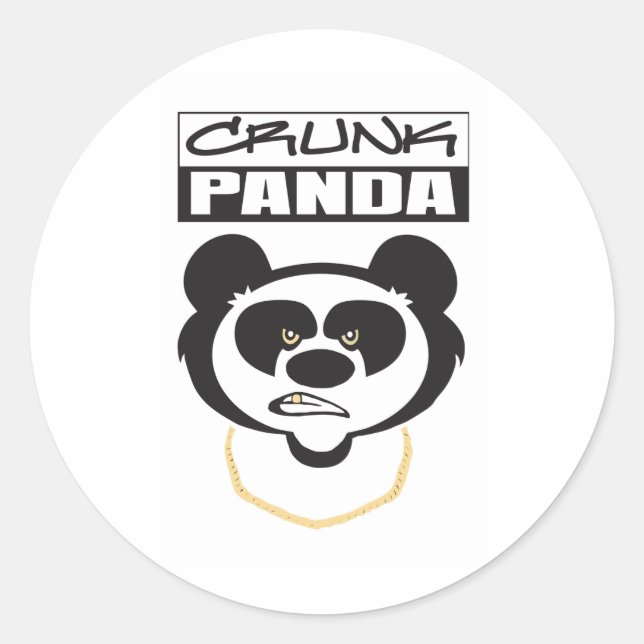 Sticker Rond Crunk Panda (Devant)
