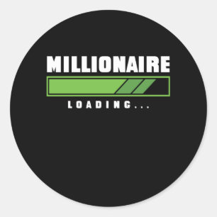 Sticker Rond Crypto Millionaire Charger Publicité Pour Les Inve
