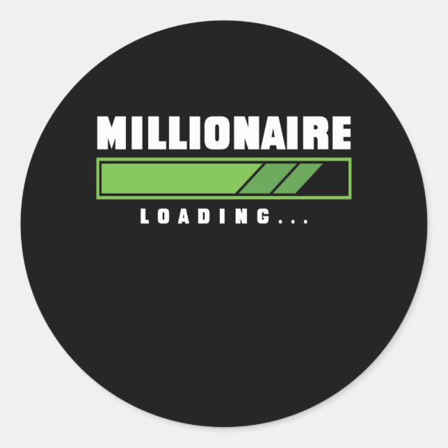 Sticker Rond Crypto Millionaire Charger Publicité Pour Les Inve (Devant)