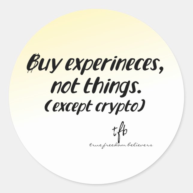 Sticker Rond Cryptocurrency vs. Things Gold Tint (Devant)