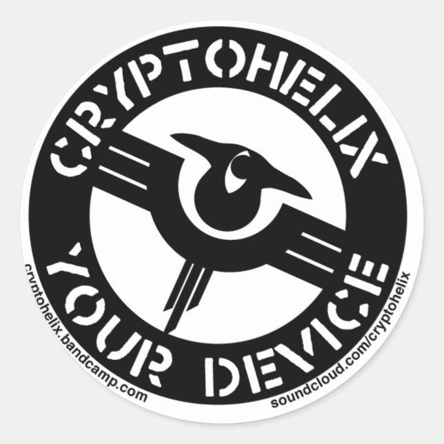 Sticker Rond Cryptohelix - Votre appareil (Devant)
