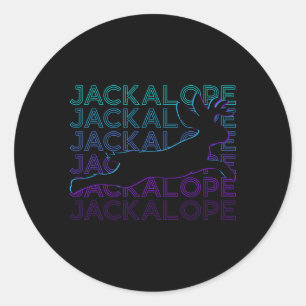Sticker Rond Cryptozoologie de cristaux de Jackalope
