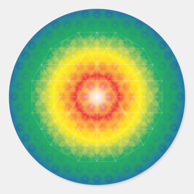 Sticker Rond Crystal Mandala (Devant)