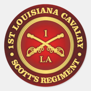 Sticker Rond CSC -1ère cavalerie de Louisiane