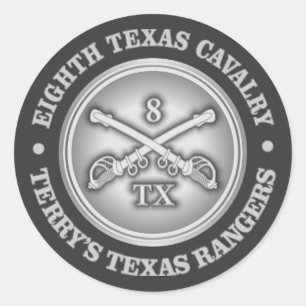 Sticker Rond CSC -8e cavalerie du Texas