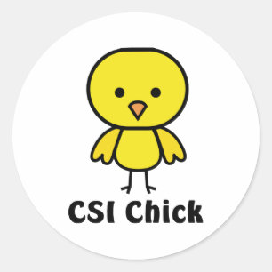 Sticker Rond CSI Chick