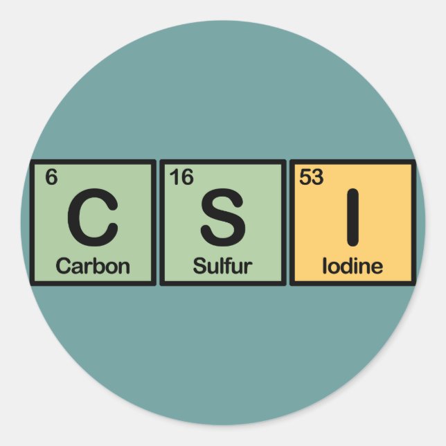 Sticker Rond CSI made of Element (Devant)