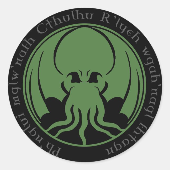 Sticker Rond Cthulhu (Devant)