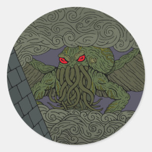 Sticker Rond Cthulhu