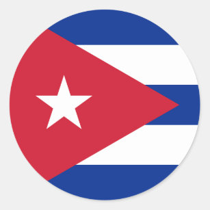 Cœur rempli avec Cuba Cubain Drapeau Autocollant Pare-chocs 10 cm x 10 cm 