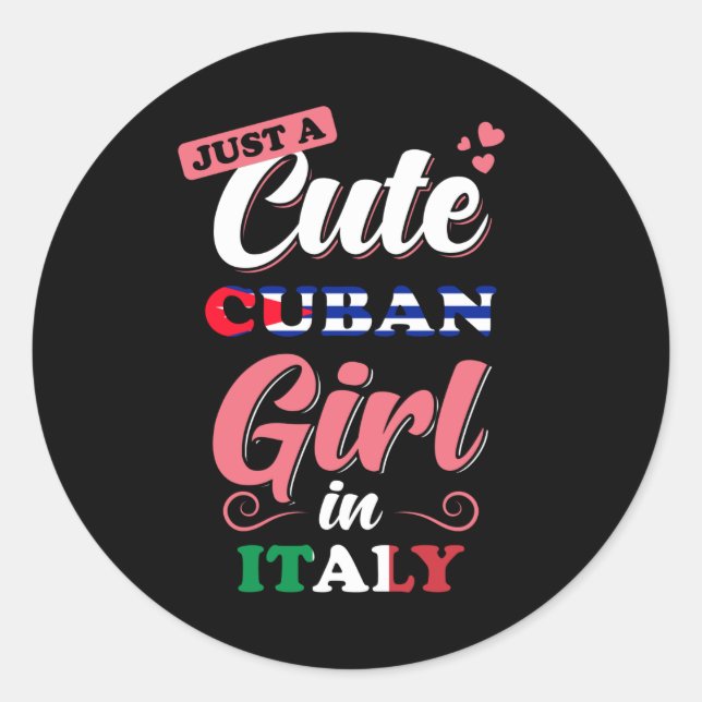 Sticker Rond Cuba Italie Dit (Devant)