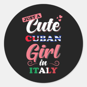 Sticker Rond Cuba Italie Dit