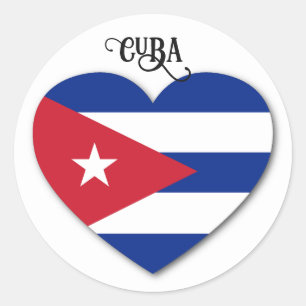Sticker Rond Cuba Love