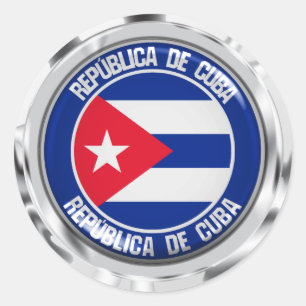 Sticker Rond Cuba Round Emblem