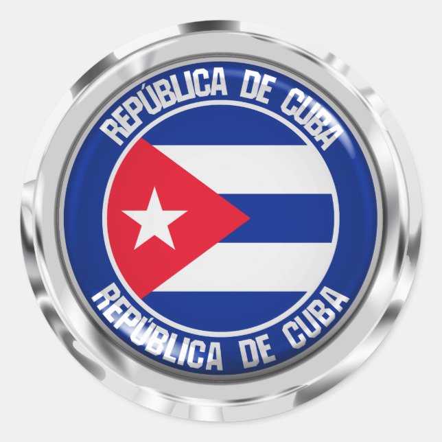 Sticker Rond Cuba Round Emblem (Devant)