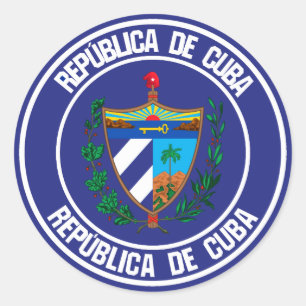 Sticker Rond Cuba Round Emblem