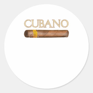 Sticker Rond Cubano Cubain Cigar Tee-Gift pour hommes