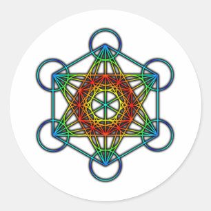 Sticker Rond Cube de Metatron (couleur 1)